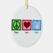 Peace Love Goats Cute Boerderij Animal Kerstmis Keramisch Ornament (Rechts)