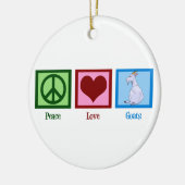 Peace Love Goats Cute Boerderij Animal Kerstmis Keramisch Ornament (Links)