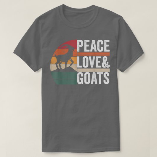 Peace Love Goats Goat Apparel Farmer Farmer Retro T-shirt (Design voorkant)