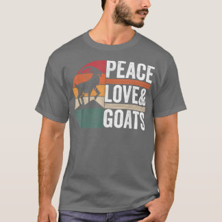Peace Love Goats Goat Apparel Farmer Farmer Retro T-shirt