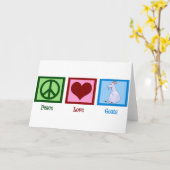 Peace Love Goats Kaart (Gele Bloem)