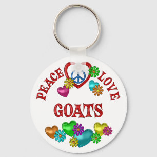 Peace Love Goats Sleutelhanger