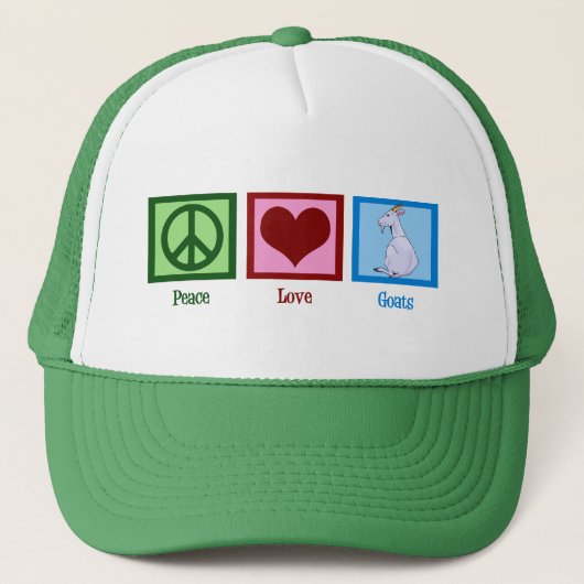 Peace Love Goats Trucker Pet (Voorkant)