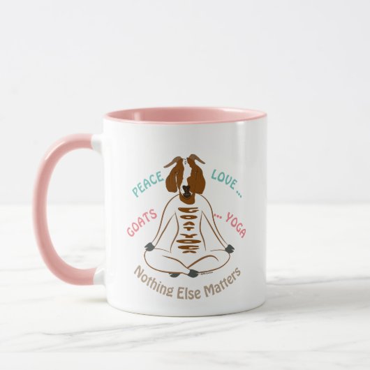 PEACE LOVE GOATS YOGA | GetYerGoat™ Mok (Links)