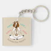 PEACE LOVE GOATS YOGA | GetYerGoat™ Sleutelhanger (Achterkant)