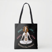 PEACE LOVE GOATS YOGA | GetYerGoat™ Tote Bag (Voorkant)