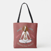 PEACE LOVE GOATS YOGA | GetYerGoat™ Tote Bag (Achterkant)
