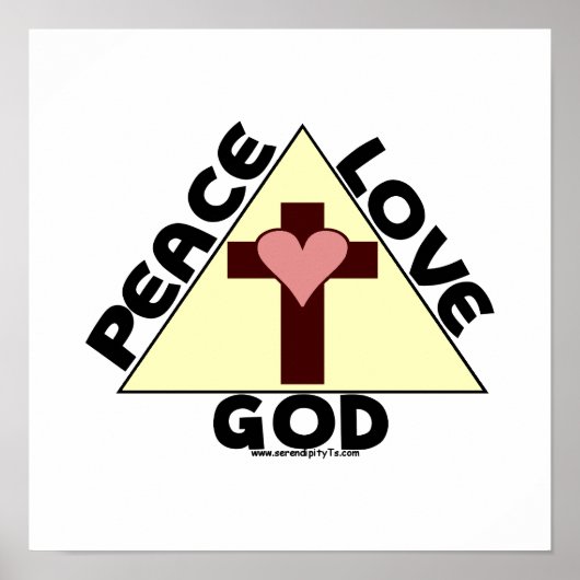 Peace Love God Poster (Voorkant)