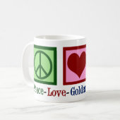 Peace Love Golden Retrievers Koffiemok (Voorkant links)
