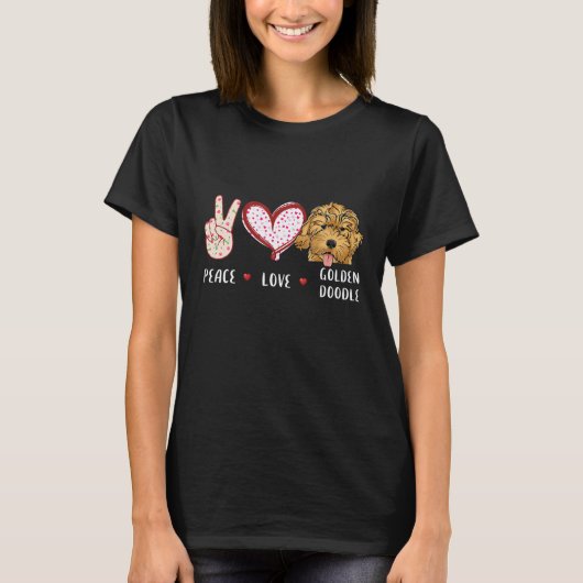 Peace Love Goldendole Gift for Men Women Kinder do T-shirt (Voorkant)