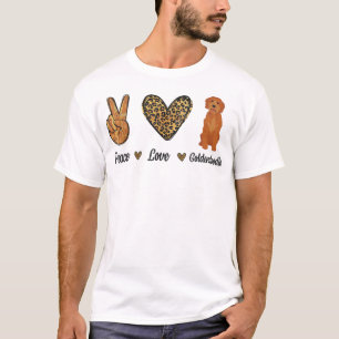 Peace Love Goldendole Leopard Lover Pet Dog Pupp T-shirt