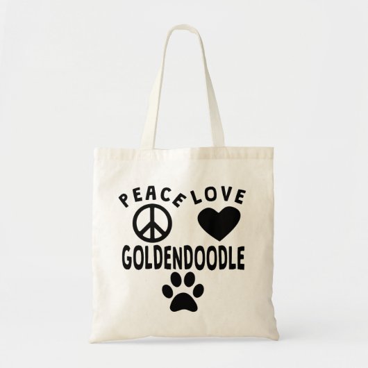 Peace Love Goldendole Tote Bag (Voorkant)