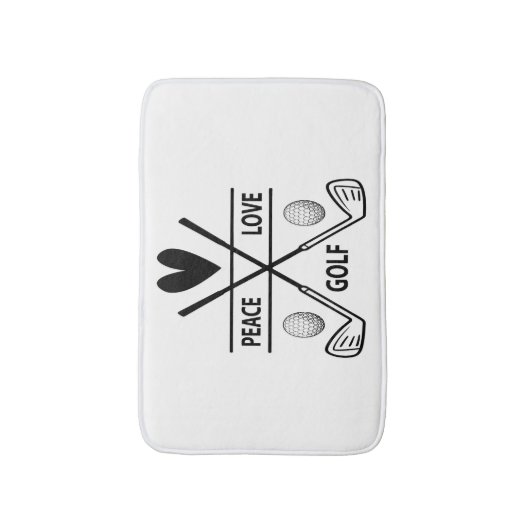 PEACE LOVE GOLF BADMAT (Voorkant Verticaal)