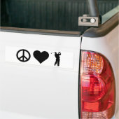 Peace Love Golf Bumpersticker (Op Truck)