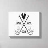 PEACE LOVE GOLF CANVAS AFDRUK (Voorkant)