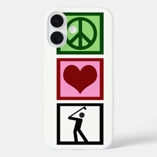 Peace Love Golf Case-Mate iPhone Case (Achterkant)