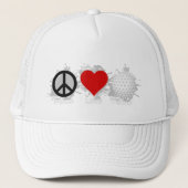 Peace Love Golf Emblem Trucker Pet (Voorkant)