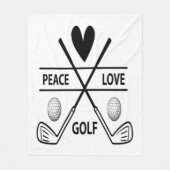 PEACE LOVE GOLF FLEECE DEKEN (Voorkant)