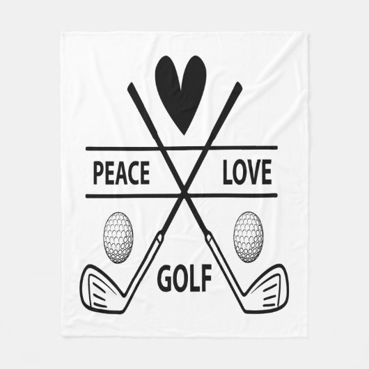 PEACE LOVE GOLF FLEECE DEKEN (Voorkant)