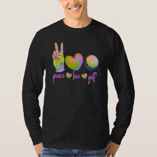 Peace Love Golf Golfing Player Golfer Coach Graphi T-shirt