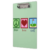 Peace Love Golf (groen) Klembord (Links)