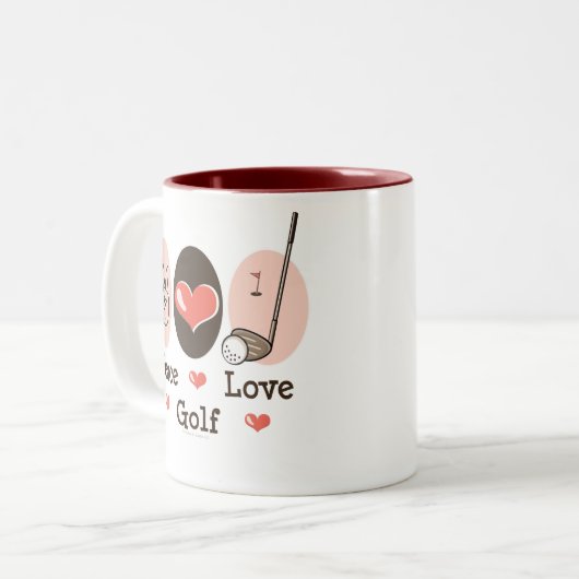 Peace Love Golf Mok (Voorkant links)