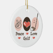 Peace Love Golf Ornament (Rechts)