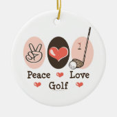 Peace Love Golf Ornament (Voorkant)