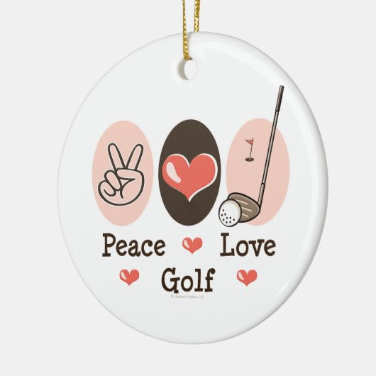 Peace Love Golf Ornament (Links)