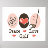 Peace Love Golf Poster (Voorkant)