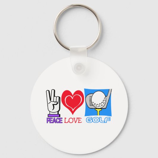 PEACE LOVE GOLF SLEUTELHANGER (Voorkant)