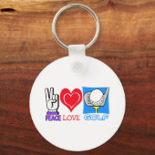 PEACE LOVE GOLF SLEUTELHANGER (Voorkant)