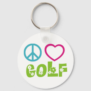 Peace Love Golf Sleutelhanger