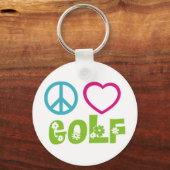 Peace Love Golf Sleutelhanger (Voorkant)