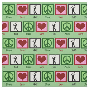 Peace Love Golf Stof