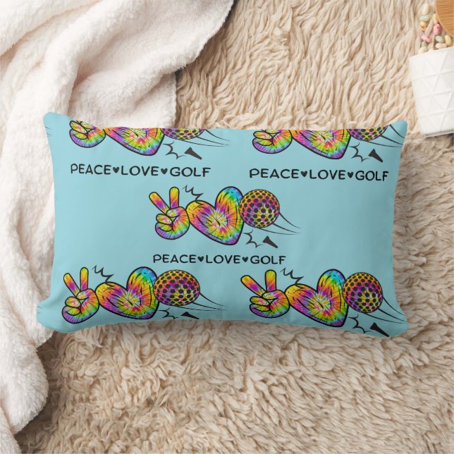 Peace Love Golf Stropdas-Dye Kussen (Deken)