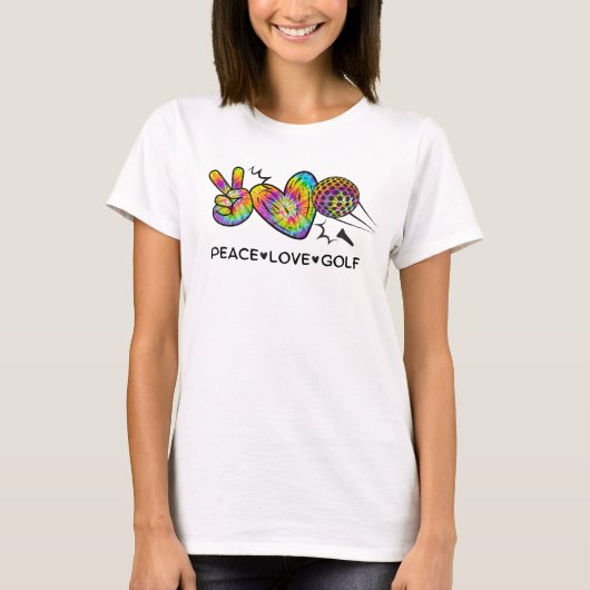 Peace Love Golf Stropdas-Dye T-shirt (Voorkant)