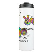 Peace Love Golf Stropdas-Dye Thermosbeker (Voorkant)