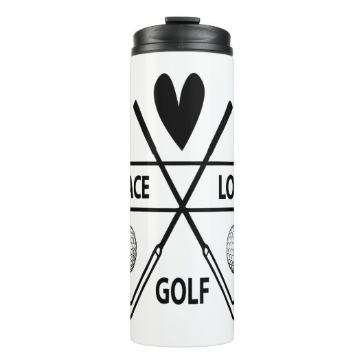 PEACE LOVE GOLF THERMOSBEKER (Voorkant)