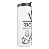 PEACE LOVE GOLF THERMOSBEKER (Gedraaid links)