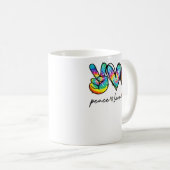 Peace Love Golf Tie Dye Cute Golf Lovers Koffiemok (Voorkant rechts)