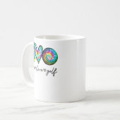 Peace Love Golf Tie Dye Cute Golf Lovers Koffiemok (Voorkant links)