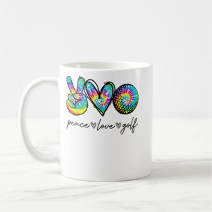 Peace Love Golf Tie Dye Cute Golf Lovers Koffiemok