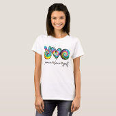 Peace Love Golf Tie Dye Cute Golf Lovers T-shirt (Voorkant volledig)