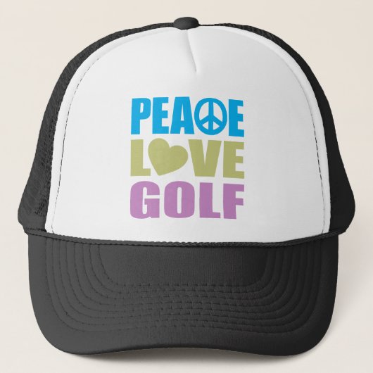 Peace Love Golf Trucker Pet (Voorkant)