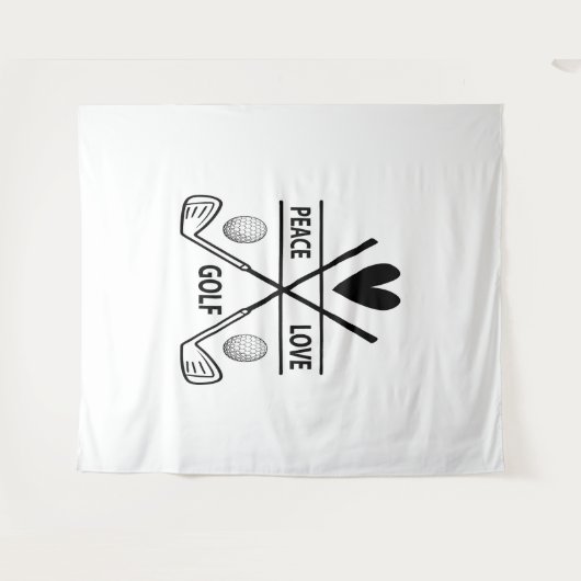 PEACE LOVE GOLF WANDKLEED (Voorkant (horizontaal))