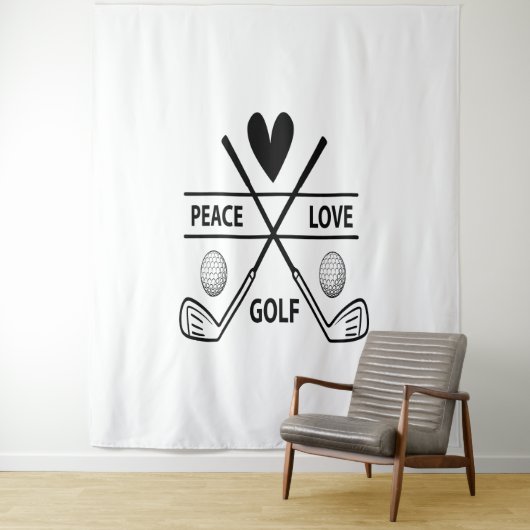 PEACE LOVE GOLF WANDKLEED (In situ)