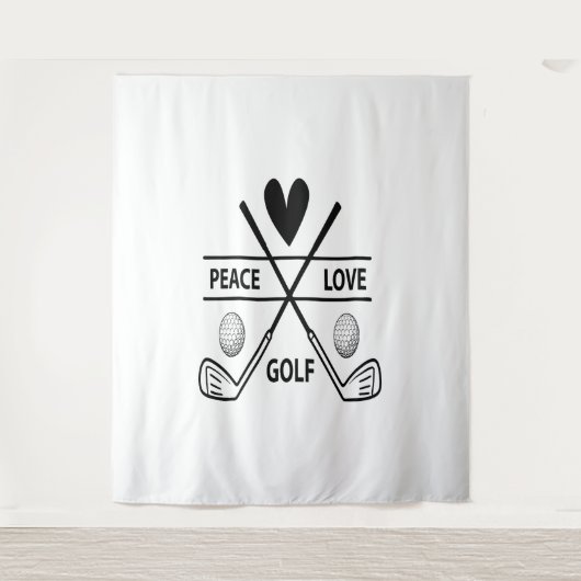 PEACE LOVE GOLF WANDKLEED (Voorkant)