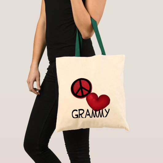 Peace Love Grammy Tote Bag (Voorkant (product))