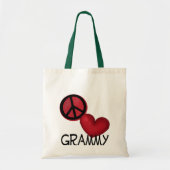 Peace Love Grammy Tote Bag (Voorkant)